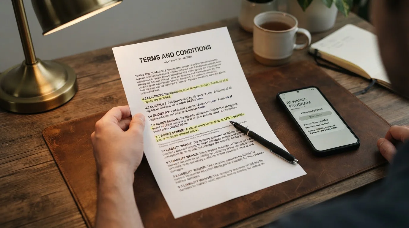 Casino bonus terms document highlighting e-wallet deposit exclusions