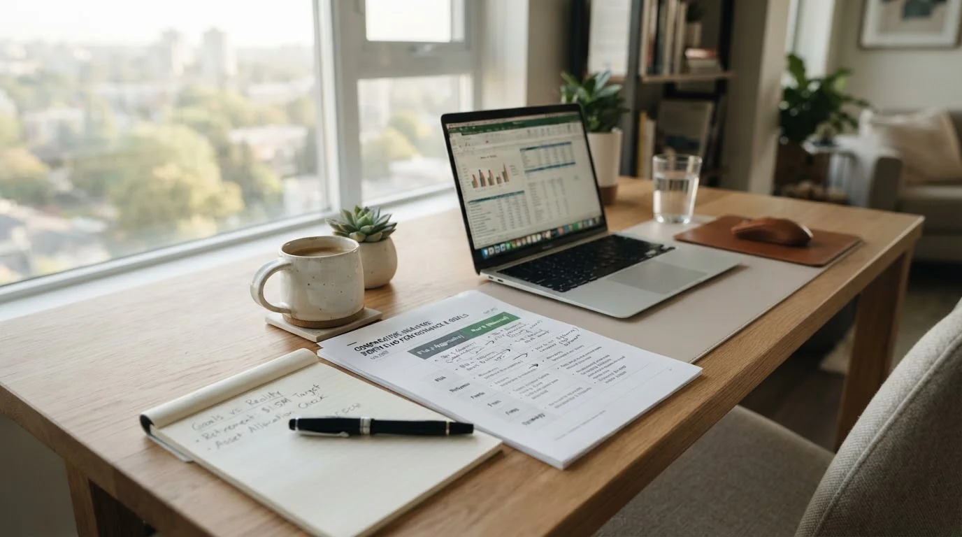 Professional comparing UK casino banking options with laptop and documents