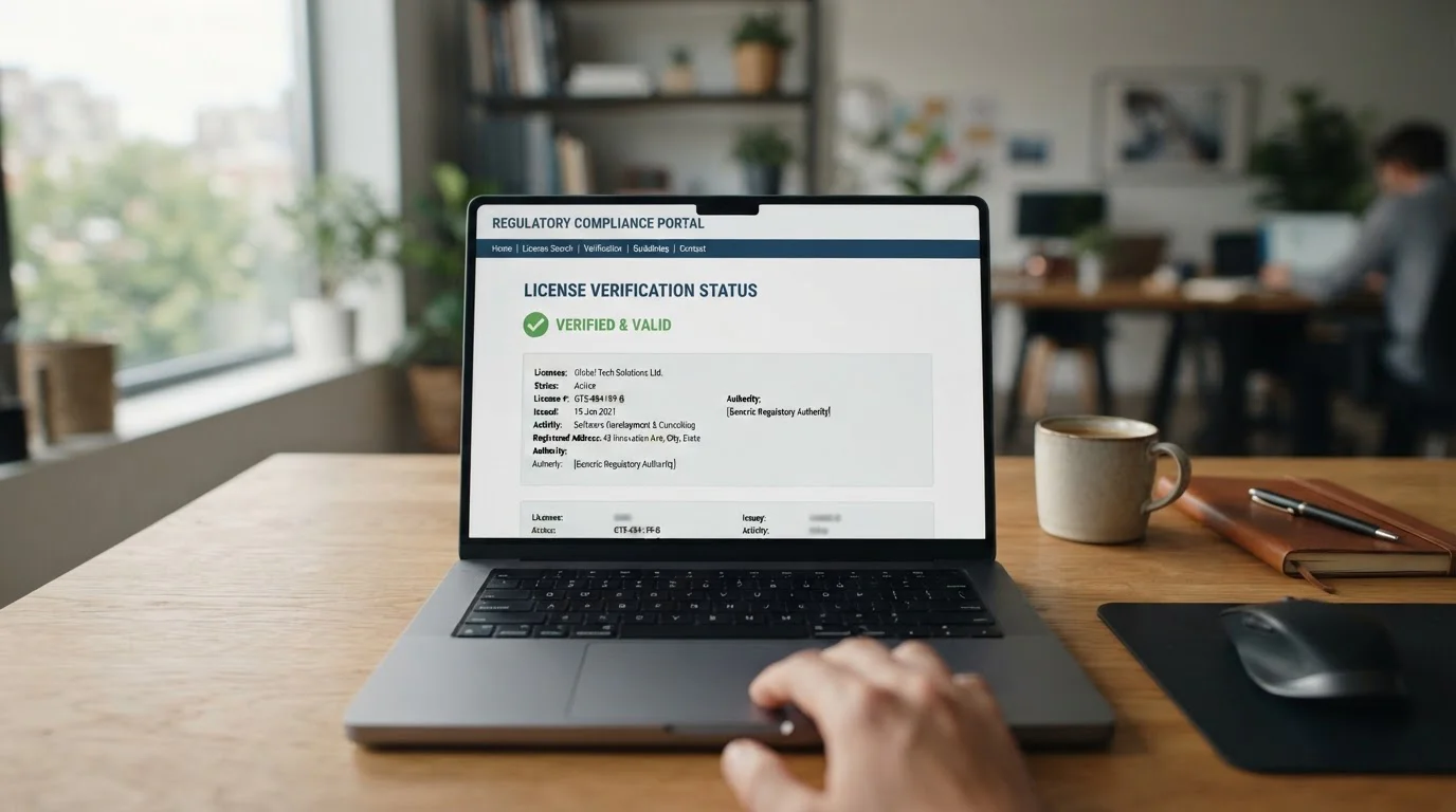 UK Gambling Commission licence verification on regulatory website