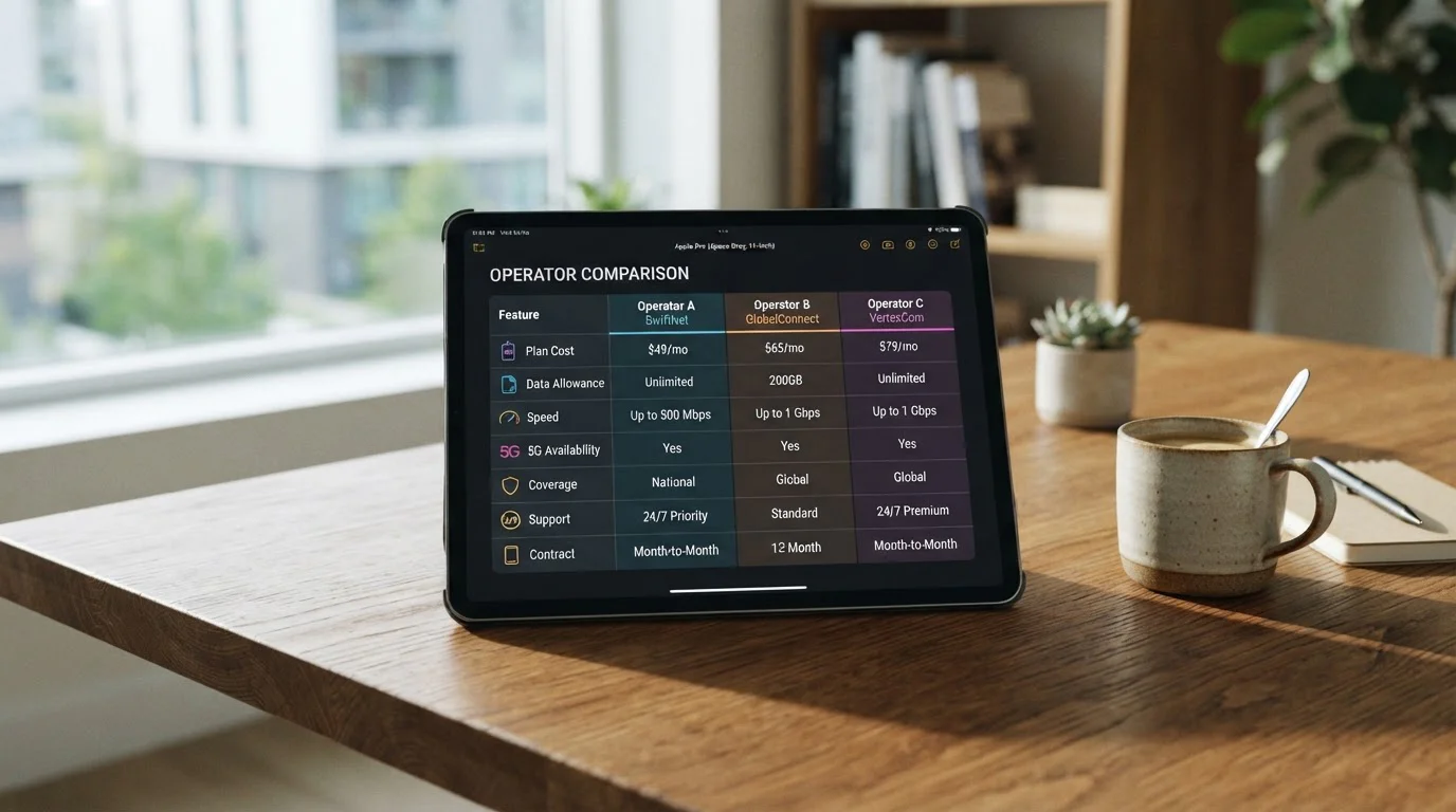 Tablet showing organized comparison of UK casino operators with deposit minimums